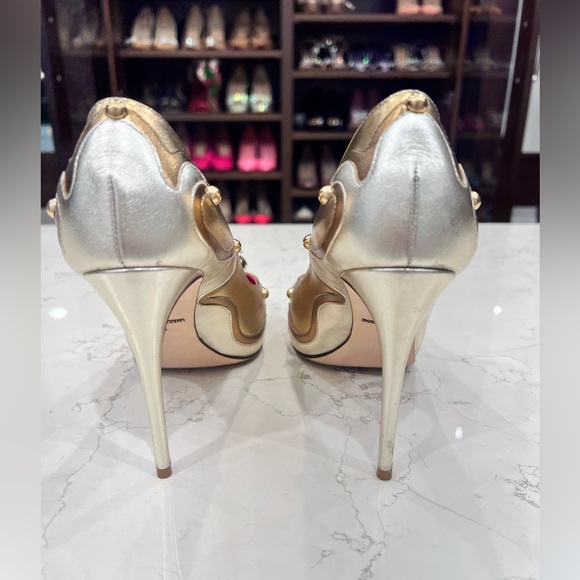 Dolce & Gabbana colorblock pattern D’Orsay pumps 100mm, size 36.5 - Picture 7 of 17